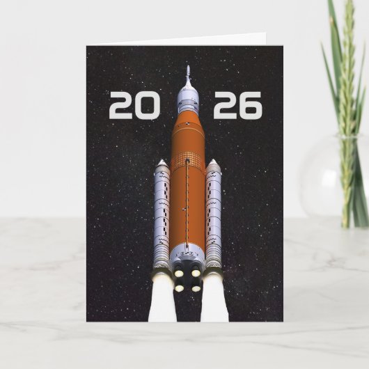 Customized SLS Space Rocket Graduation Party Karte (Vorderseite)