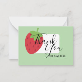 Customized Strawberry Romantic Thank You Card Mitteilungskarte