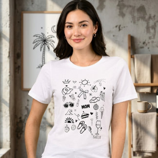 Customized Summer Vibes Mom T-Shirt Tri-Blend Shirt