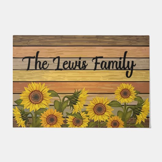 Customized Sunflower Decor, Garden Mat Fußmatte (Vorderseite)