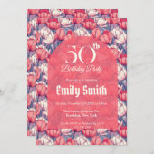 Customized Tulip Charm Teen Birthday Einladung (Vorne/Hinten)