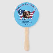 Customized USA Flag Map American Citizens 2 Foto Fächer (Vorderseite)