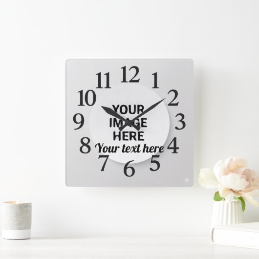 Customized Wall Clock Quadratische Wanduhr (Zuhause)