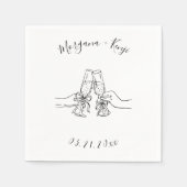 Customized Wedding Engagement Party Bridal Shower Serviette (Vorderseite)