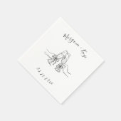 Customized Wedding Engagement Party Bridal Shower Serviette (Ecke)