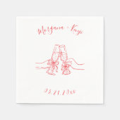 Customized Wedding Engagement Party Bridal Shower Serviette (Vorderseite)