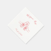 Customized Wedding Engagement Party Bridal Shower Serviette (Ecke)