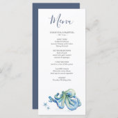 Customized Wedding Menu Designs Beach Weddings Menükarte (Vorne/Hinten)
