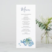 Customized Wedding Menu Designs Beach Weddings Menükarte (Stehend Vorderseite)