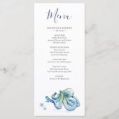 Customized Wedding Menu Designs Beach Weddings Menükarte (Vorderseite)