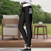 Customized White Black Pet Cat Lover Custom Made Leggings