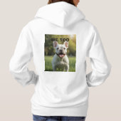 Customized with 2 and text hoodie (Rückseite)