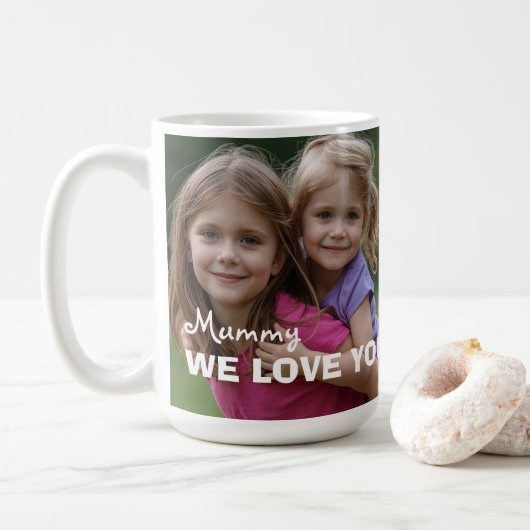 Customized with 2 and text kaffeetasse (Mit Donut)