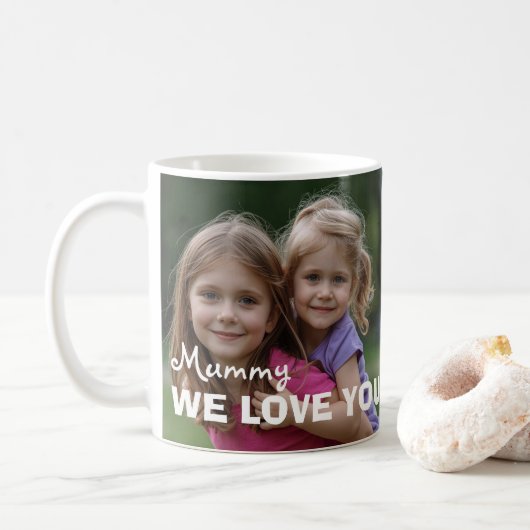 Customized with 2 and text kaffeetasse (Mit Donut)