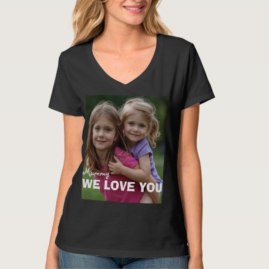 Customized with 2 and text T-Shirt (Vorderseite)