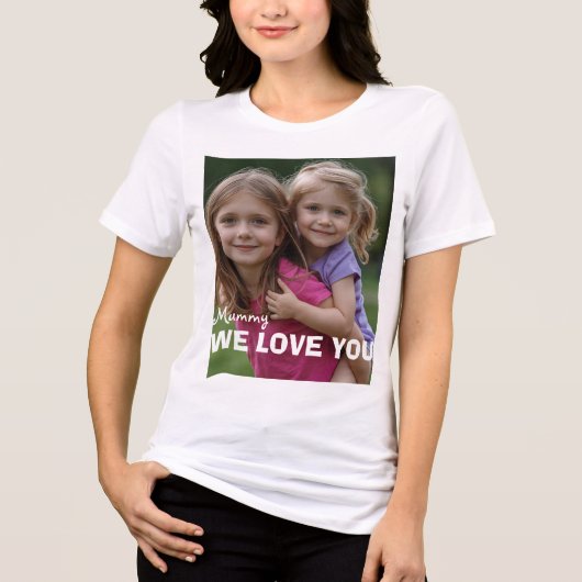 Customized with 2 and text Tri-Blend shirt (Vorderseite)