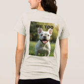 Customized with 2 and text Tri-Blend shirt (Rückseite)