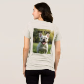 Customized with 2 and text Tri-Blend shirt (Rückseite voll)