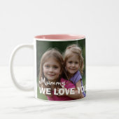 Customized with 2 and text zweifarbige tasse (Links)