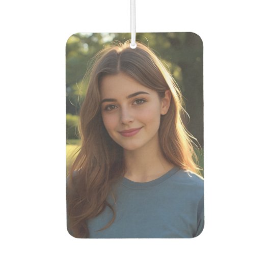Customized with two photos autolufterfrischer (Vorderseite)