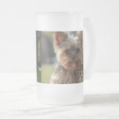 Customized with two photos mattglas bierglas (VorderseiteRechts)