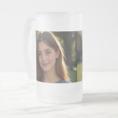 Customized with two photos mattglas bierglas (Vorderseite Links)