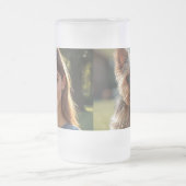 Customized with two photos mattglas bierglas (Mittel)
