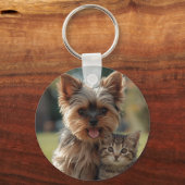 Customized with two photos schlüsselanhänger (Rückseite)