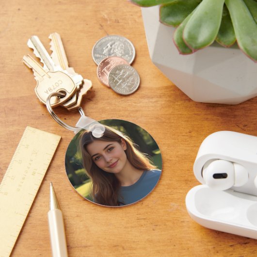 Customized with two photos schlüsselanhänger (Schreibtisch)