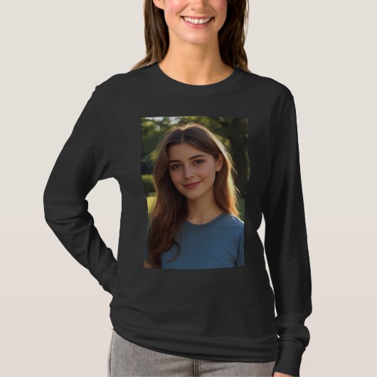 Customized with two photos T-Shirt (Vorderseite)