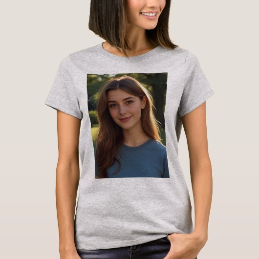 Customized with two photos T-Shirt (Vorderseite)
