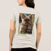 Customized with two photos Tri-Blend shirt (Rückseite)