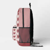 Customized Y2K Heart in Bordeaux Pink Retro Bedruckter Rucksack (Rechts)