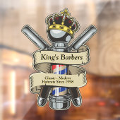 Customizing King Royal Crown Barber Shop Fensteraufkleber (Blatt 2)