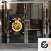 Customizing Korean Restaurant Beef Noodles Ramen B Fensteraufkleber (Büro Tür)