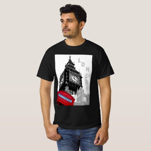 Customizing London Big Ben Clock Tower Trendy T-Shirt (Vorne ganz)