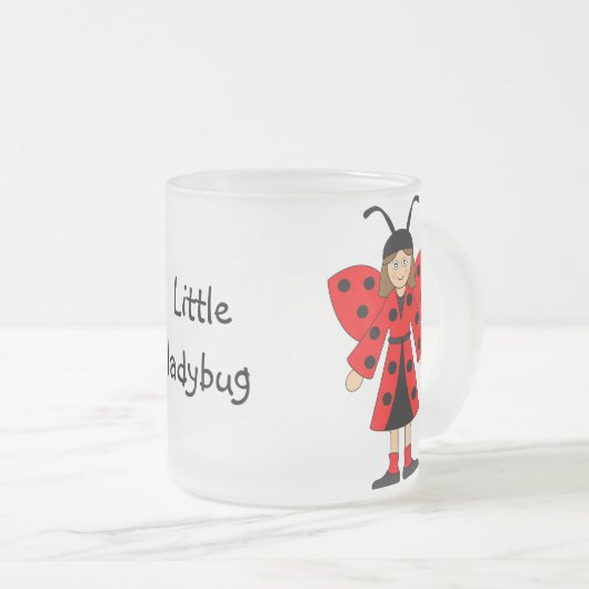 Customizing Me — Mädchen in Lady Bug Kostüme Mattglastasse (VorderseiteRechts)