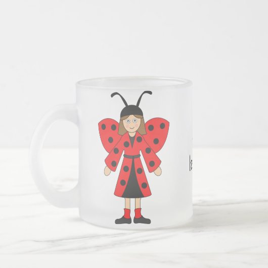 Customizing Me — Mädchen in Lady Bug Kostüme Mattglastasse (Links)