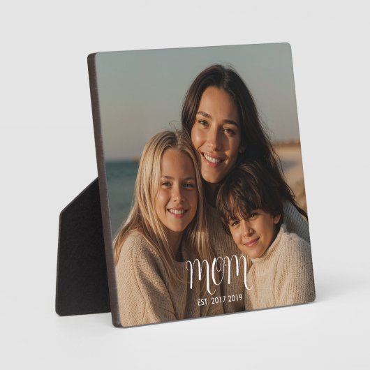 CustomMom Established Modern Script  Fotoplatte (Vorderseite)