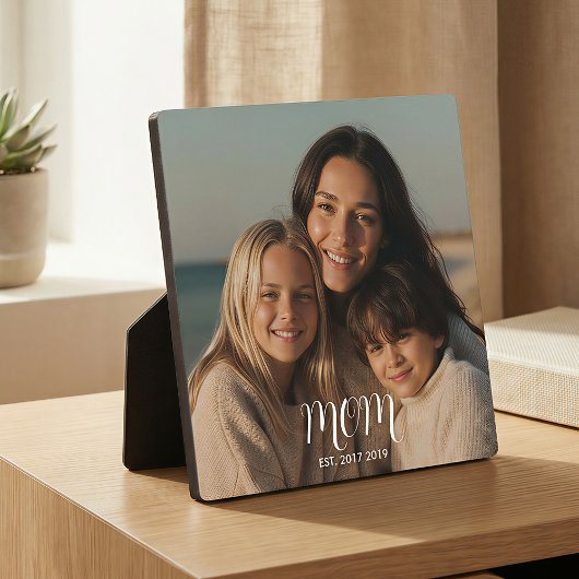 CustomMom Established Modern Script  Fotoplatte