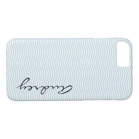 CustomName Blue Stripes Case-Mate iPhone Hülle (Rückseite (Horizontal))