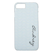 CustomName Blue Stripes Case-Mate iPhone Hülle (Rückseite)