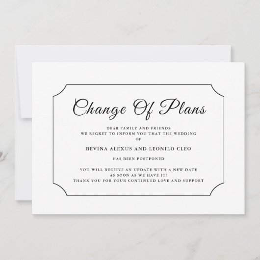 CustomPhoto|Änderung von Plänen|Zurückgestellte An Einladung (Vorderseite)