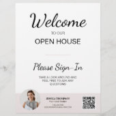 CustomPhoto Real Anwesen Open House-Zeichen in QR- Flyer (Vorne)
