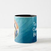 CustomSobriety Meilenstein Geschenk - Dolphin Suns Zweifarbige Tasse (Mittel)
