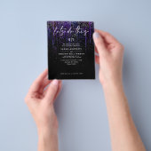 CustomSuper Low Budget Wedding Edgy Lila Glitzer Flyer (Gruppe)