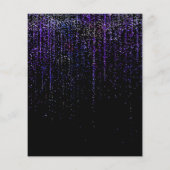 CustomSuper Low Budget Wedding Edgy Lila Glitzer Flyer (Hinten)