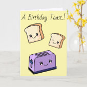 CustomText/ Birthday Kawaii Food Toast Niedlich He Karte (Gelbe Blume)