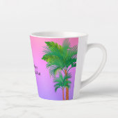 CustomText/ Tropical Kawaii Toucan Beach Rainbow Milchtasse (Rechts)