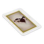 Custon Foto Christmas Chic Simple Typografie Magnet (Rechte Seite)